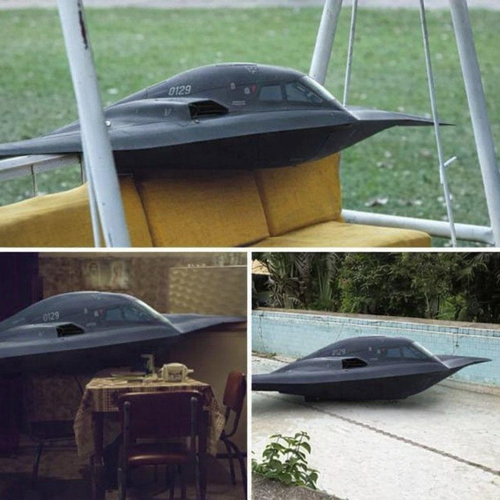 B-2 Spirit spotted: on swing set, at kitchen table, by the pool